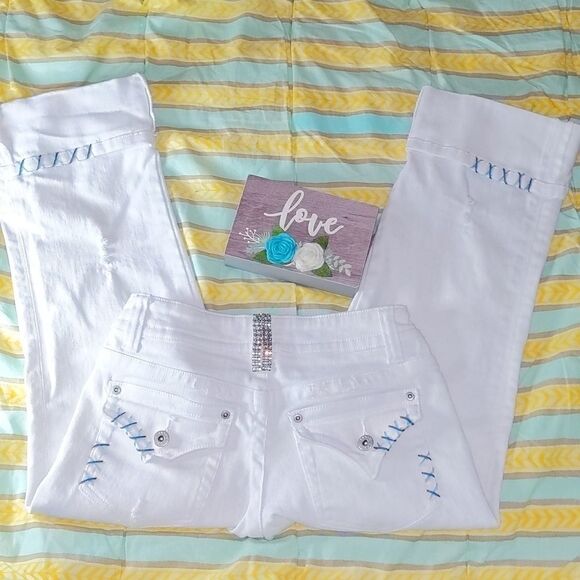 Yakum white capri jeans size 26‎ - Picture 12 of 16